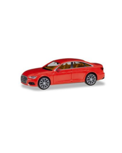OUTLET - H0 Audi A6 met 2 kleurige velgen, rood metallic Herpa 430678