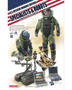 1/35 U.S. explosive ordnance disposal specialist & robots Meng HS003