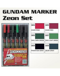 GMS-108 Gundam Marker Zeon Set, 6 kleuren Mr. Hobby GMS108