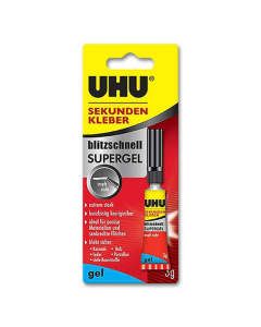 UHU Secondenlijm Gel, 3 gram UHU Lijmen 48790