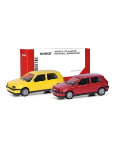 H0 VW Golf III VR6 minikit, rood/geel Herpa 014014