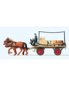 H0 Paardenwagen met vracht Preiser 30434