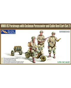 1/35 WWII US Paratroops with Cushman & Cart, 1943 (set1) Gecko Models 35GM0041