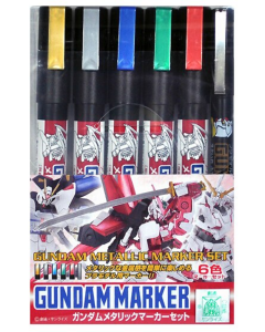 GMS-121 Gundam Metallic Marker Set, 6 kleuren Mr. Hobby GMS121