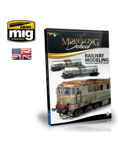 Book railway modeling: painting realistic trains eng AMMO by Mig 6250M